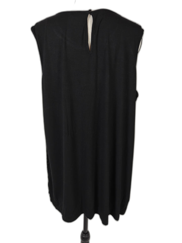 Womens Vince Camuto Sequin Tunic Black Size 2X Sleeveless Top NWT