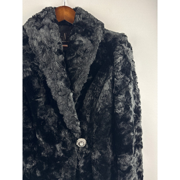 Women’s I.N.C Small Black Faux Fur Coat