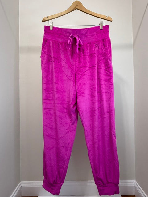 Victorias Secret Barbie Pink Velour Tracksuit Set Size Large NWT