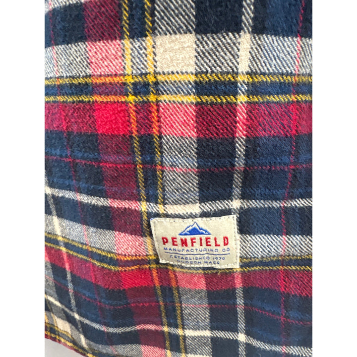 Men’s Vintage Penfield Medium Red, Blue, & White Plaid Flannel Shrit