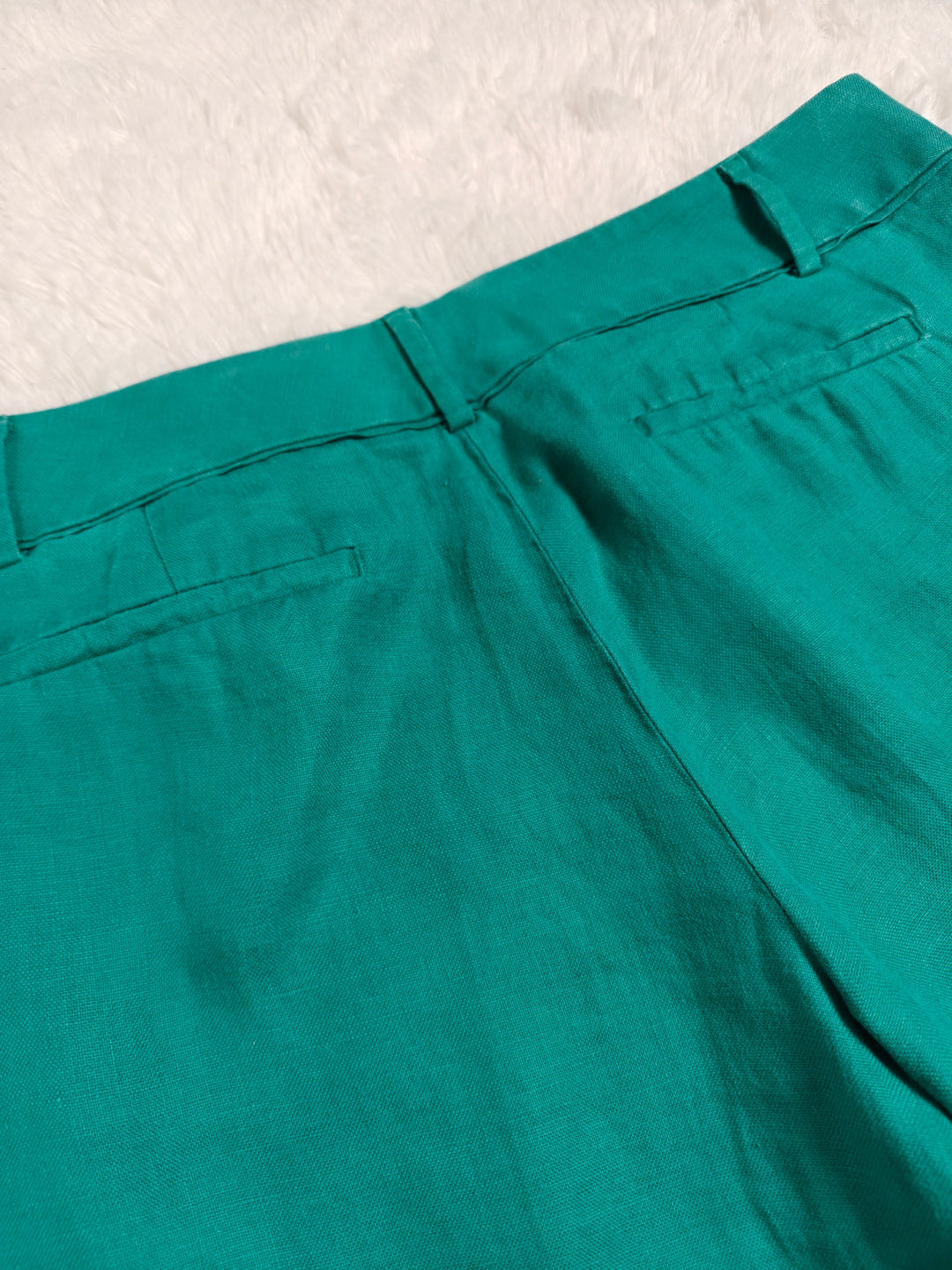 Ann Taylor Loft Marisa Wide Leg Linen Pants Teal Green Size 14 NWT