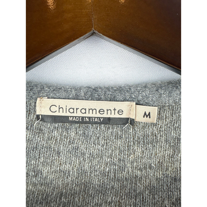 Women’s Chiaramente Medium Yellow & Grey Wool Hooded Sweater