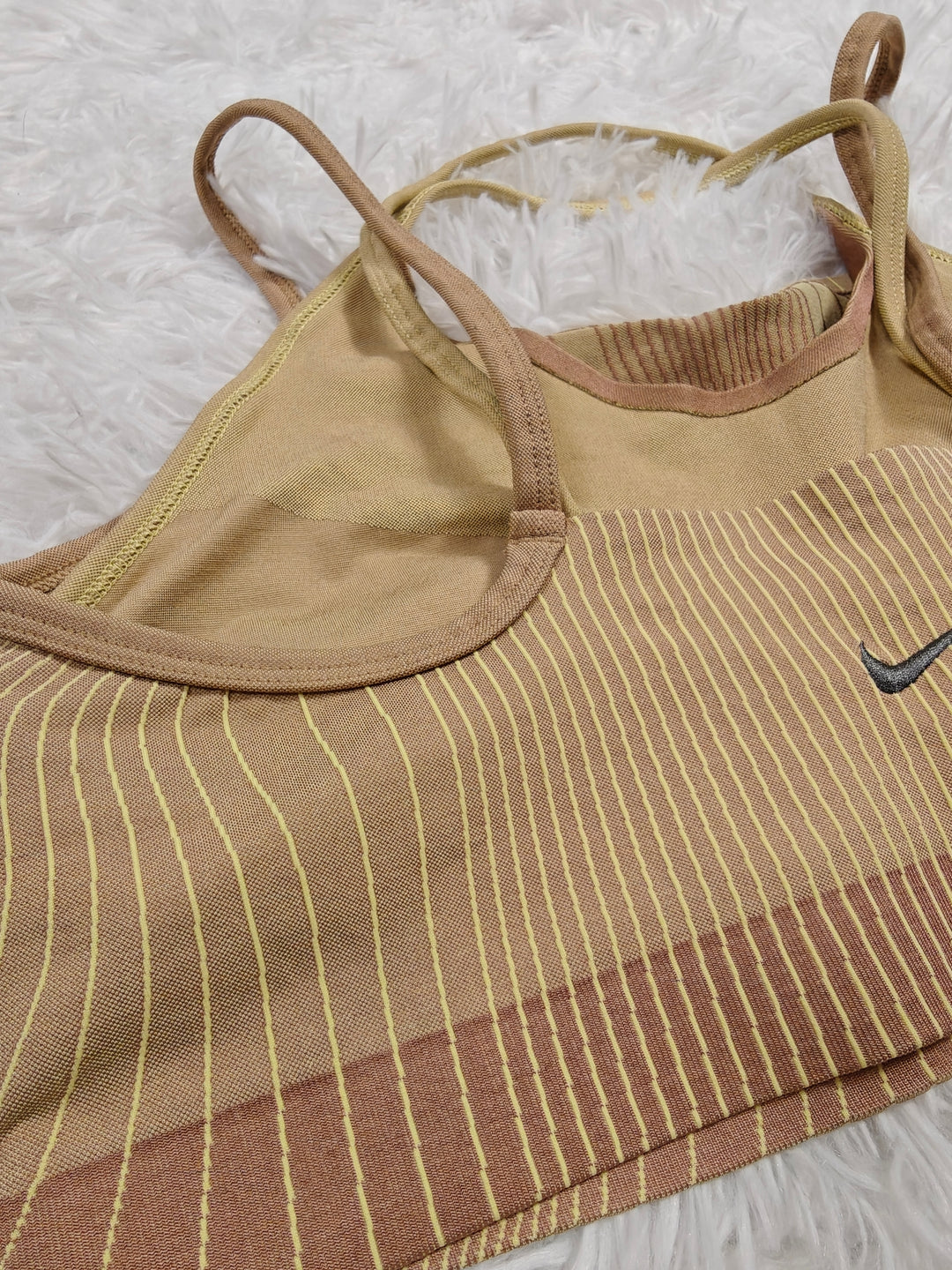 Womens Nike Dri-FIT ADV Sports Bra Tan Yellow XL