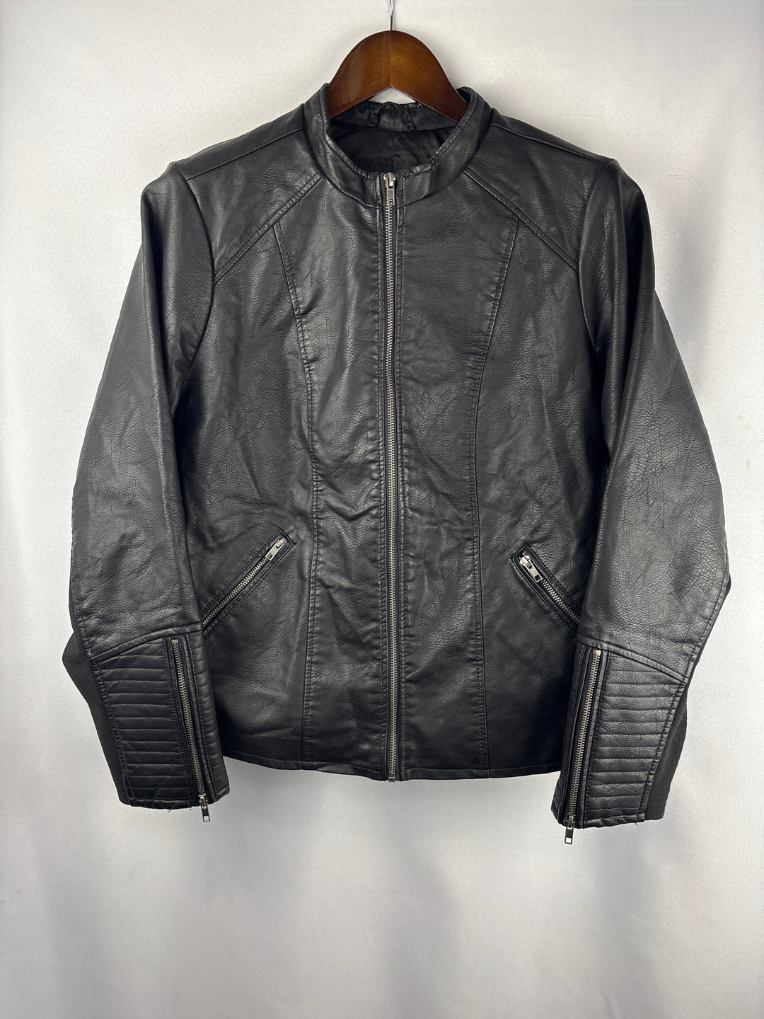 Women’s Torrid Size 2 Black Faux Leather Motor Jacket