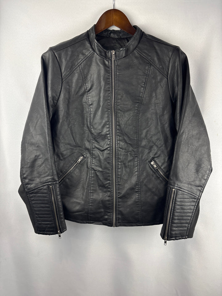 Women’s Torrid Size 2 Black Faux Leather Motor Jacket