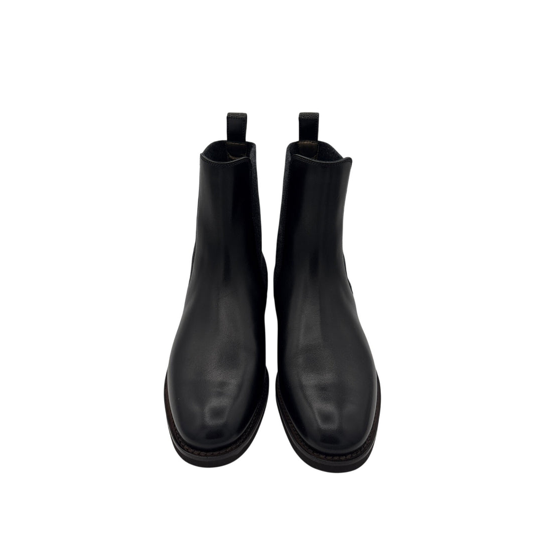 Women’s Brunello Cucinelli Size 6 Black Leather Ankle Boots