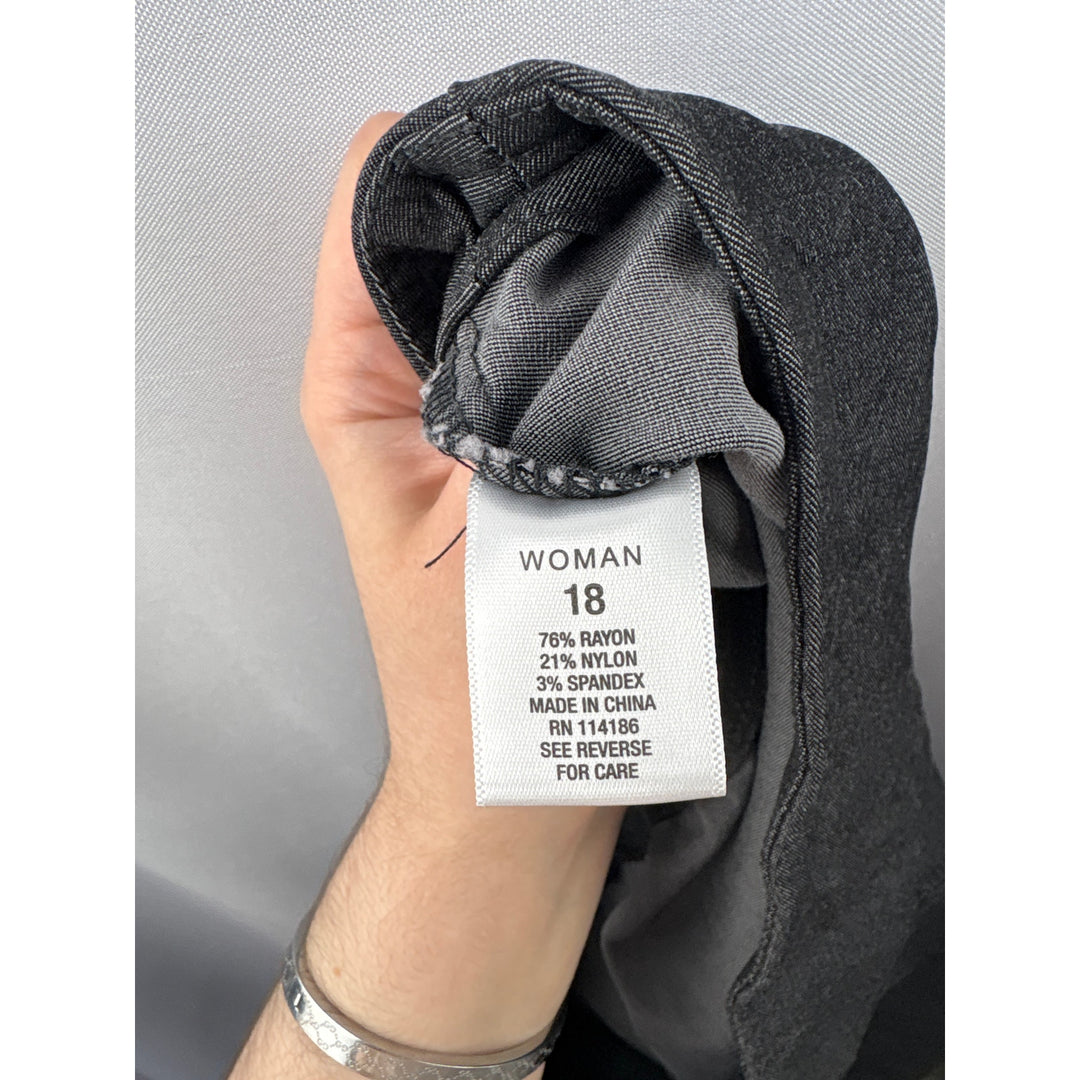 Women’s Roz & Ali Size 18 Dark Gray Slacks