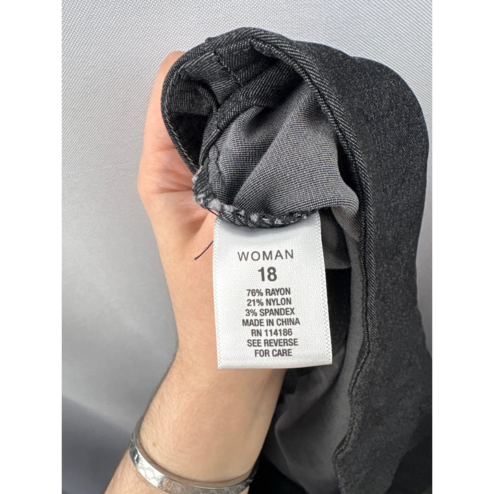 Women’s Roz & Ali Size 18 Dark Gray Slacks