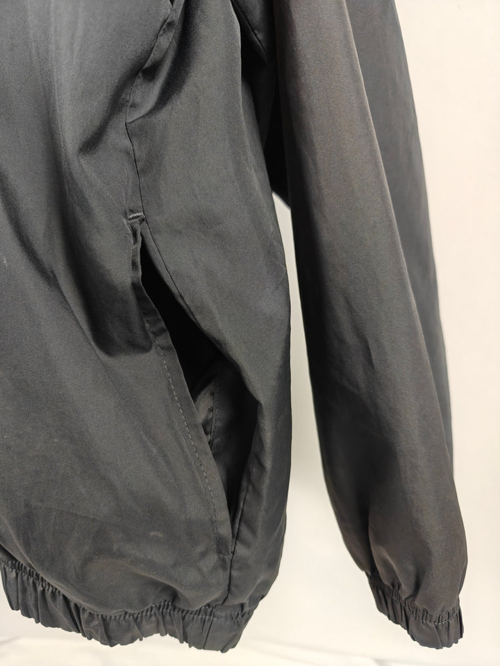 Mens Avia Lightweight Windbreaker Jacket Charcoal Gray Full Zip Athletic