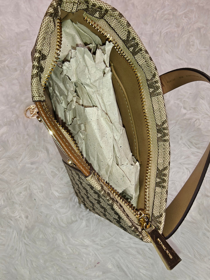 Womens Michael Kors Adjustable Belt Bag Beige Brown One Size