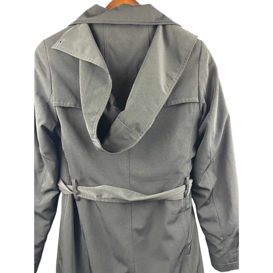 Women’s Fleet Street Black Trench coat w/removable liner Size 6P