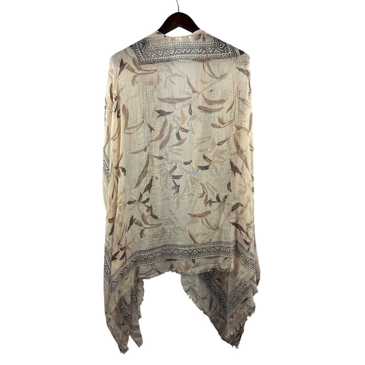 Women’s Sonoma One Size Cream & Brown Floral Patterned Shawl