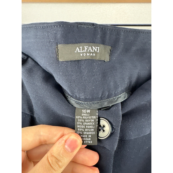 Women’s Alfani Size 16W Dark Navy Blue Slacks