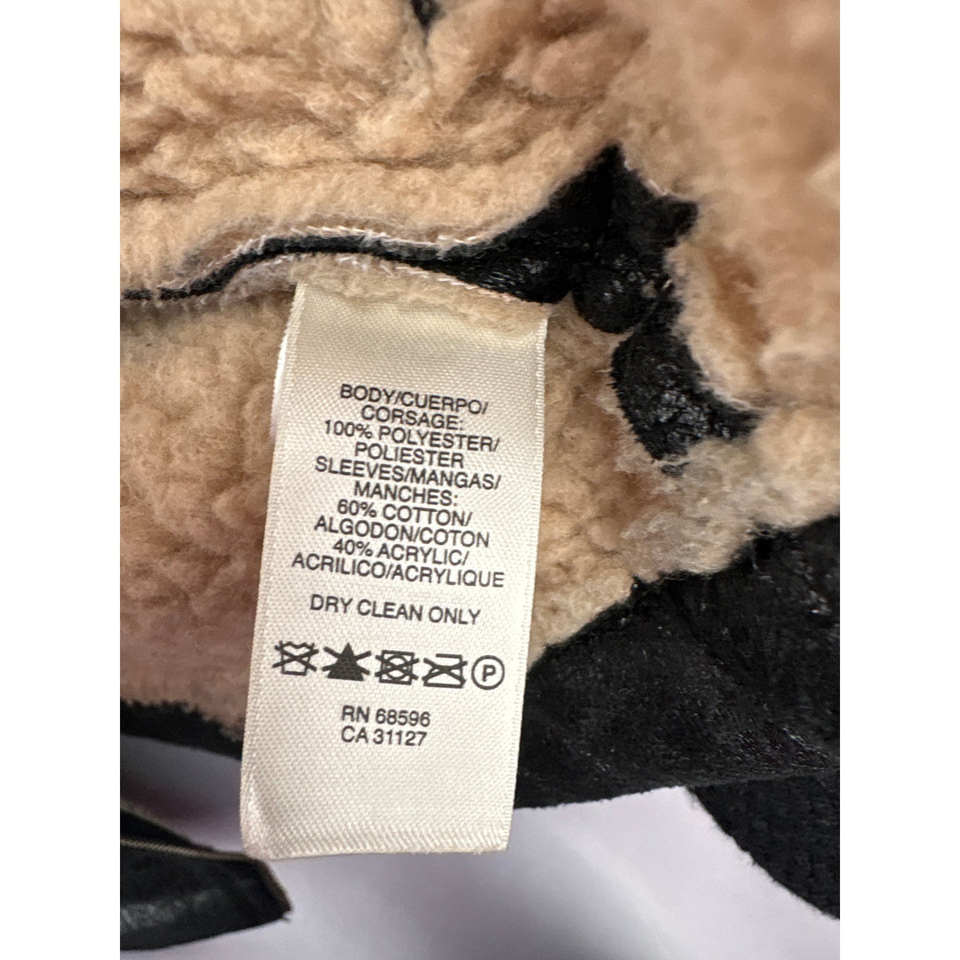 Women’s DKNY Jeans XS Black Suede Jacket w/ Knit Sleeves & Fur Lined