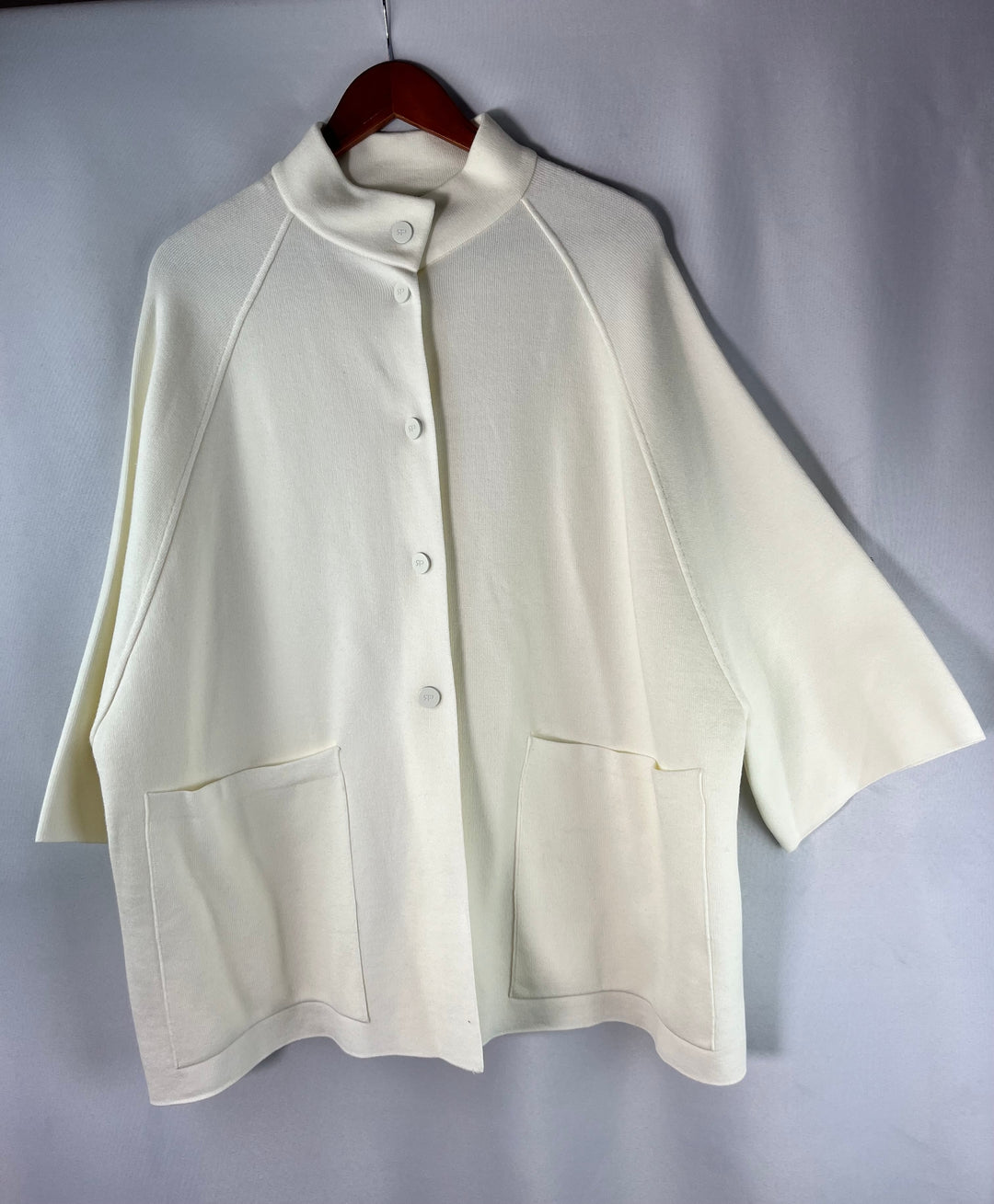 Women’s Parfois Ivory Cape Coatigan Size 2x