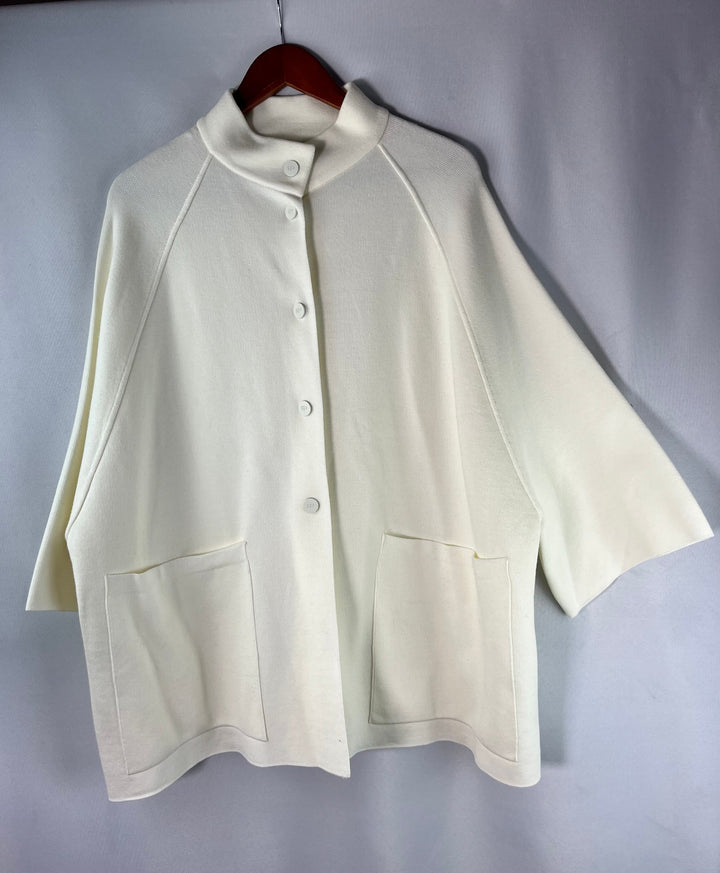 Women’s Parfois Ivory Cape Coatigan Size 2x