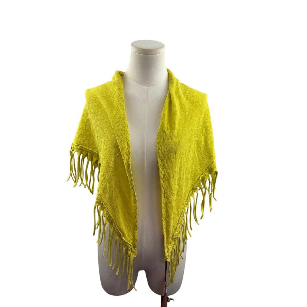 Women’s Oh My Gauze! Mustard Yellow Fringed Scarf/Shawl