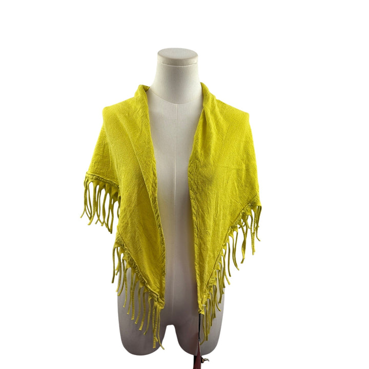 Women’s Oh My Gauze! Mustard Yellow Fringed Scarf/Shawl