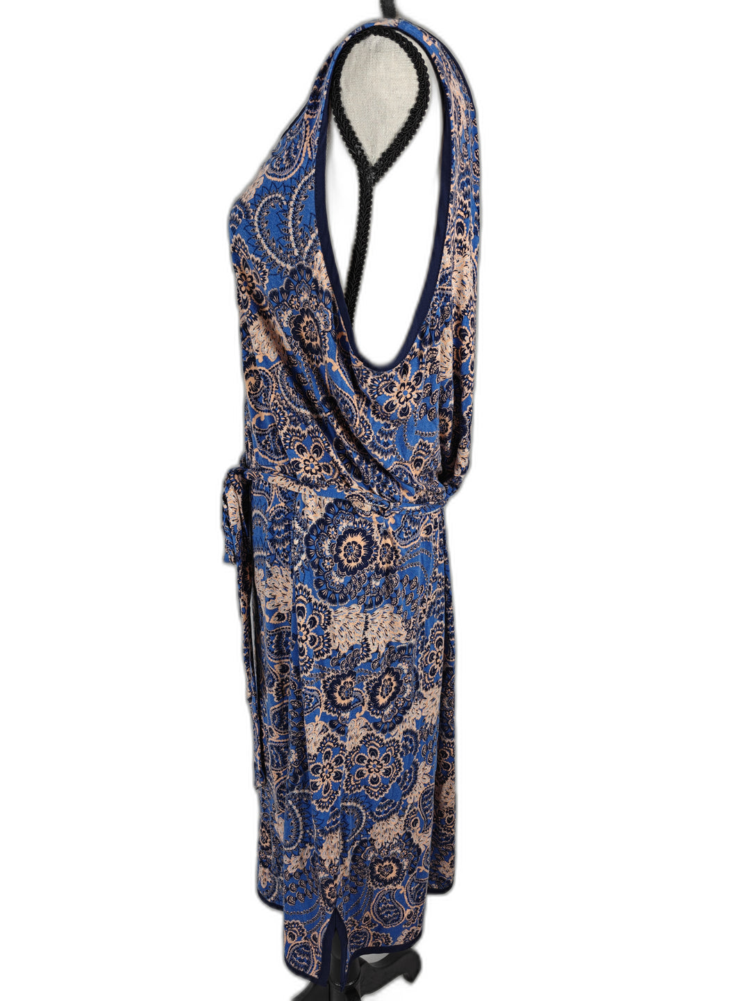 Women’s a.n.a. Sleeveless Midi Dress Blue Paisley Size 1X