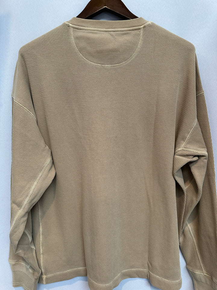 Men’s American Eagle Tan Boxy Fit Waffle Jersey Size L
