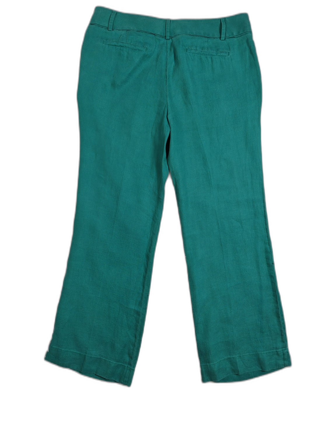 Ann Taylor Loft Marisa Wide Leg Linen Pants Teal Green Size 14 NWT