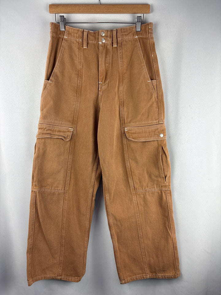 Women’s Signature 8 Large Brown Wide Leg Cargo Jeans
