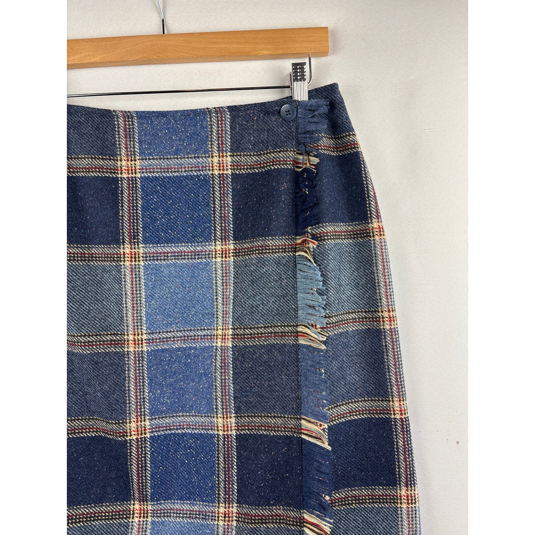 Women’s Liz Claiborne Size 8 Blue Plaid Skirt