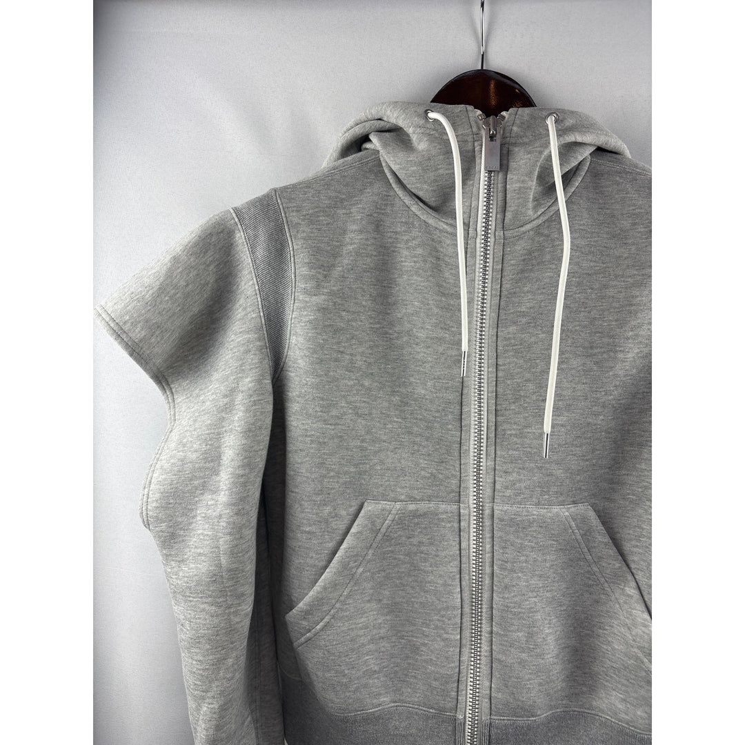 Women’s Sacai Small Light Gray Zip-Up Hoodie