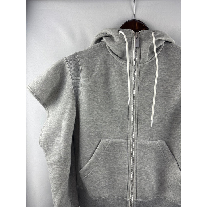 Women’s Sacai Small Light Gray Zip-Up Hoodie