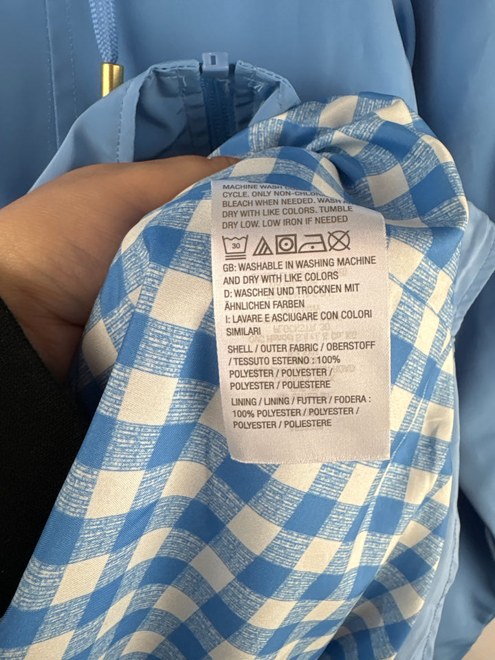 Women’s Susan Graver Medium Sky Blue Rain Jacket