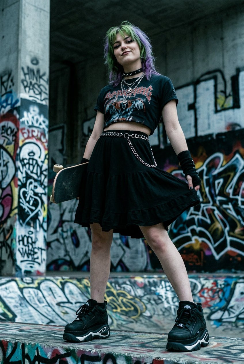 Moa Moa bubble skater skirt / Large Size