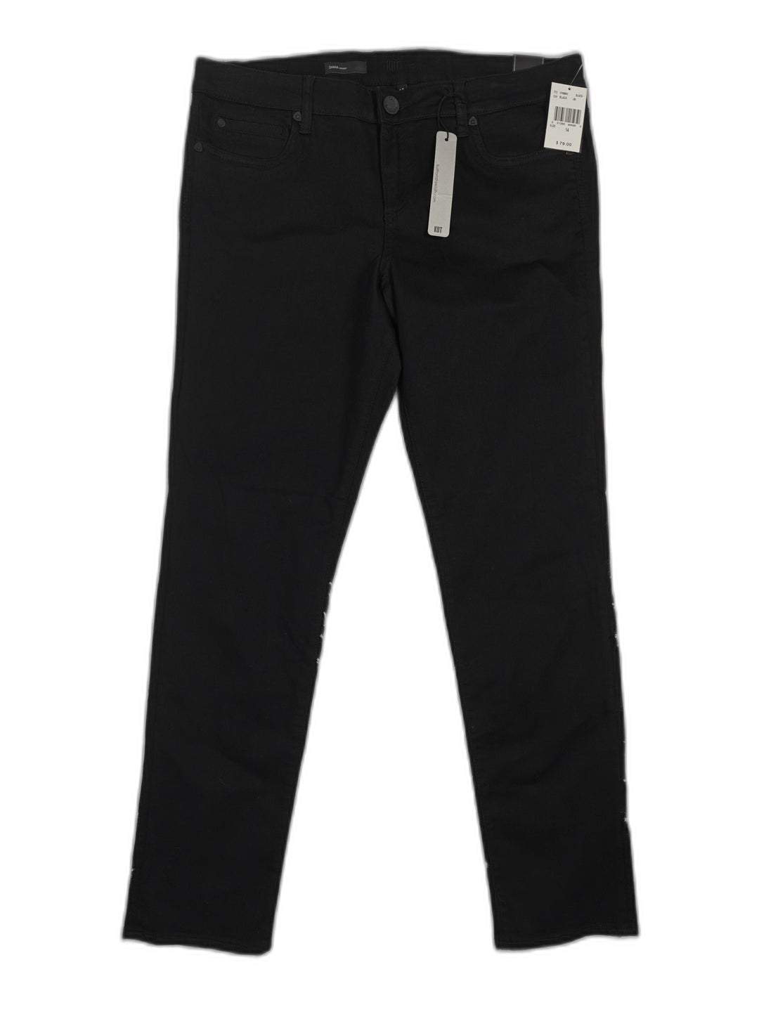 Womens KUT from the Kloth Diana Skinny Jeans Black Size 14 NWT