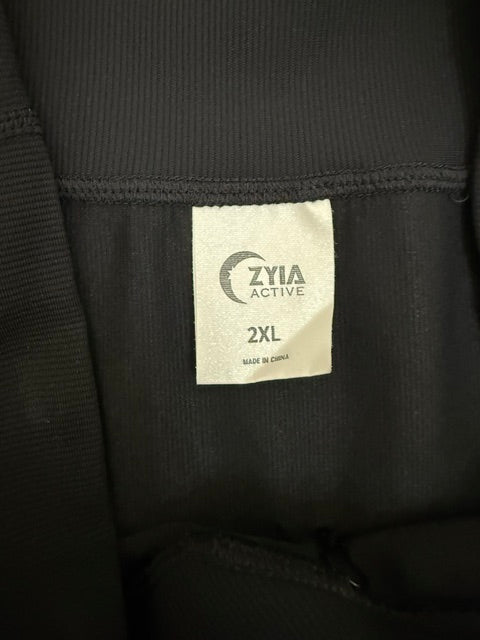 Zyia Active Ribbed Midi Skirt Black 2XL NWT