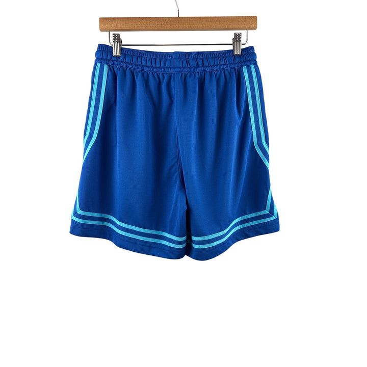 Women’s Nike Medium Blue w/ Aqua Stripes Basketball Shorts