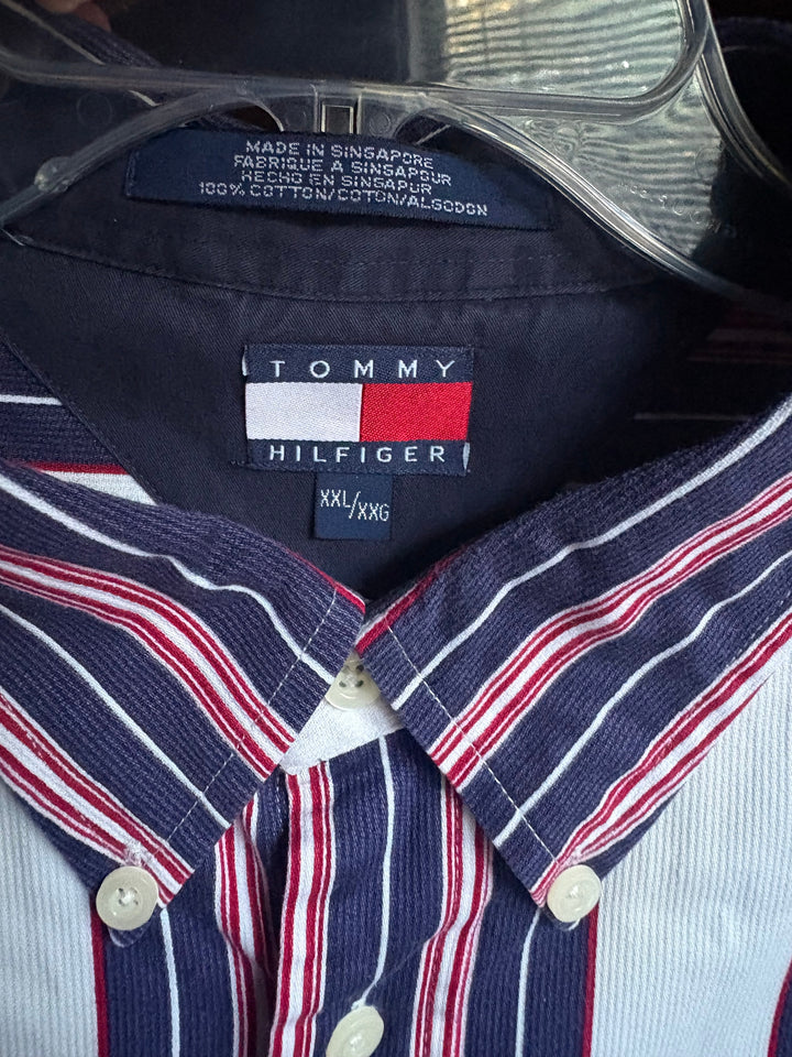 Tommy Hilfiger Vintage 90s Men Cotton Striped Button Down Shirt