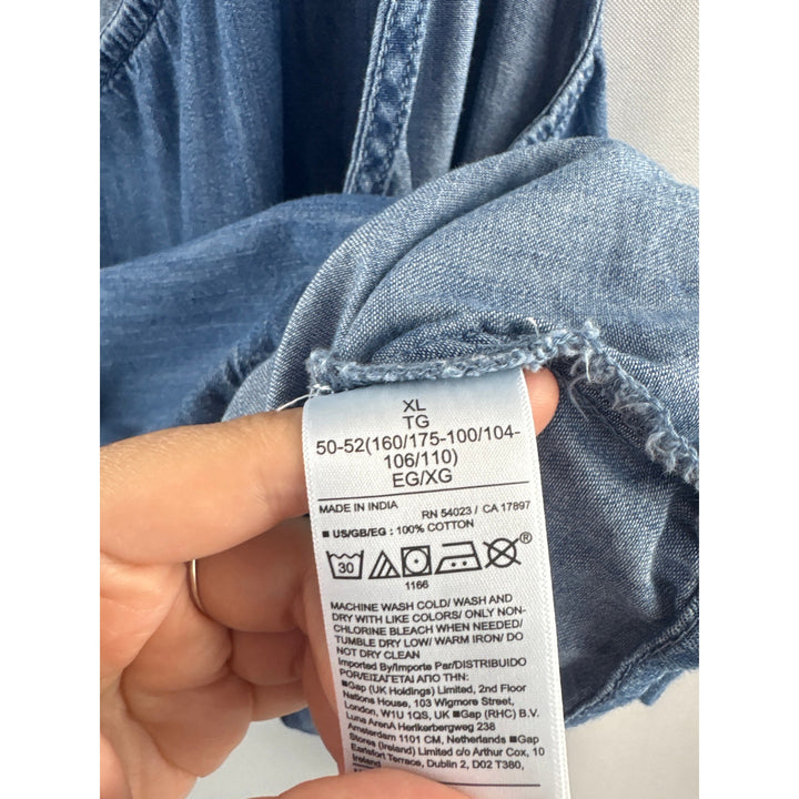 Women’s GAP XL Medium Wash Blue Jean Sleeveless Crop Top