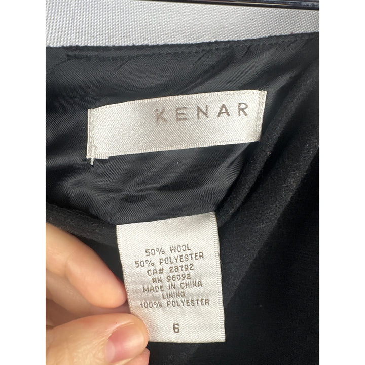 Women’s Kenar Size 6 Black Wool Mini Skirt