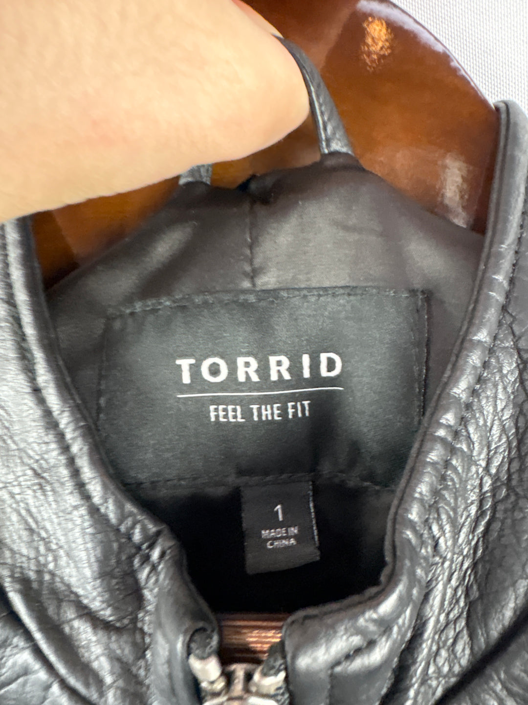 Women’s Torrid Size 1 Black Faux Leather Motor Jacket