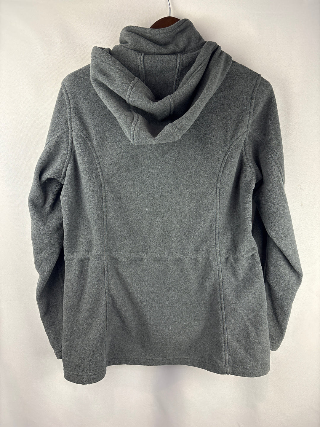 Women’s Lands’ End Size 14-16 Gray Fleece Zip-Up