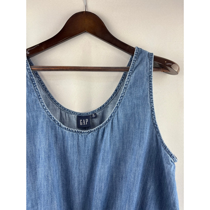 Women’s GAP XL Medium Wash Blue Jean Sleeveless Crop Top