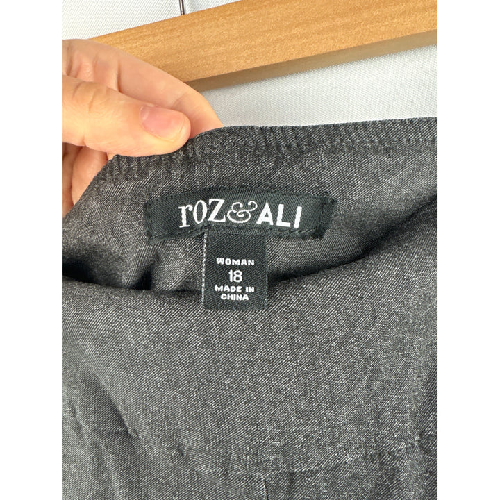Women’s Roz & Ali Size 18 Dark Gray Slacks