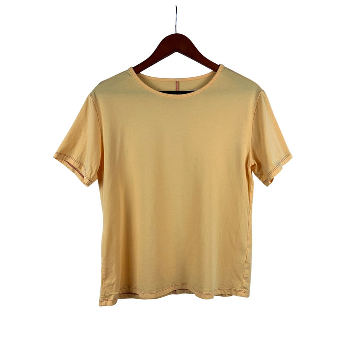 Candace Cameron Bure XXS Yellow Short Sleeve T-Shirt Cotton/Modal Blend Made In Vietnam