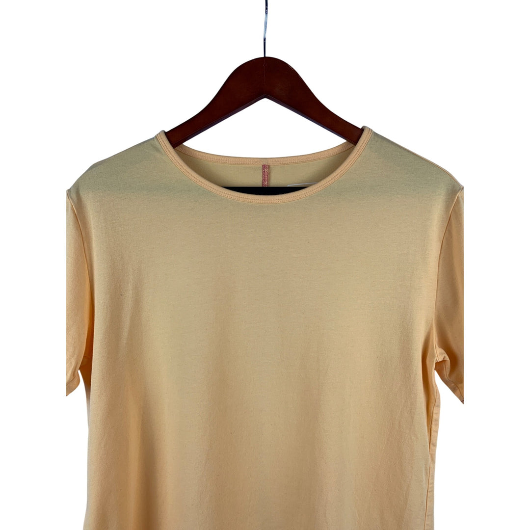 Candace Cameron Bure XXS Yellow Short Sleeve T-Shirt Cotton/Modal Blend Made In Vietnam