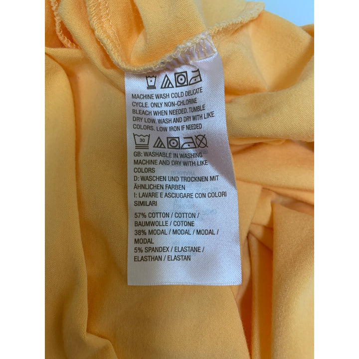 Candace Cameron Bure XXS Yellow Short Sleeve T-Shirt Cotton/Modal Blend Made In Vietnam