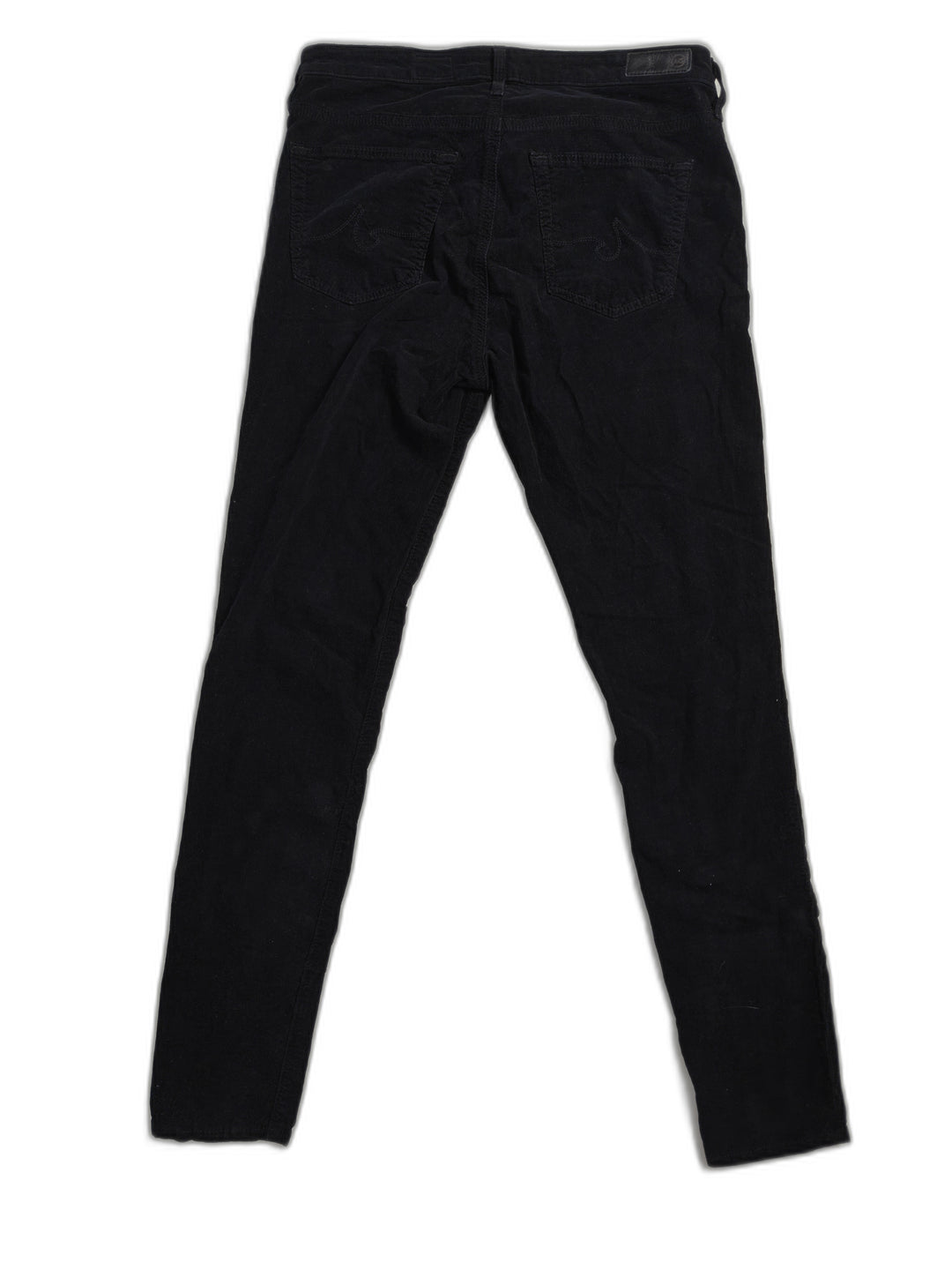 Women AG Adriano Goldschmied Legging Ankle Corduroy Black Size 28R