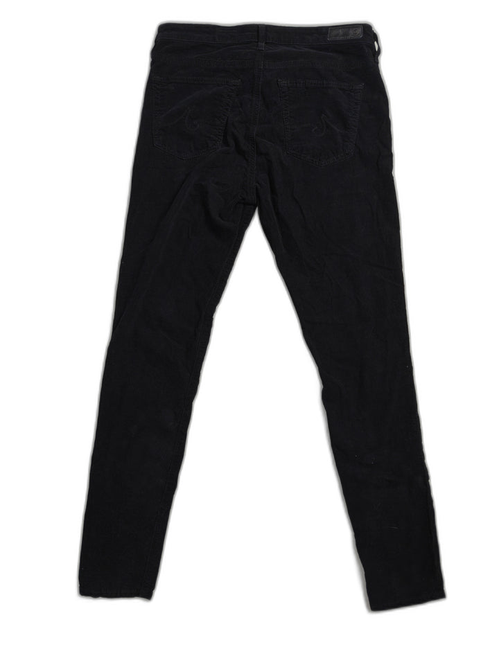 Women AG Adriano Goldschmied Legging Ankle Corduroy Black Size 28R