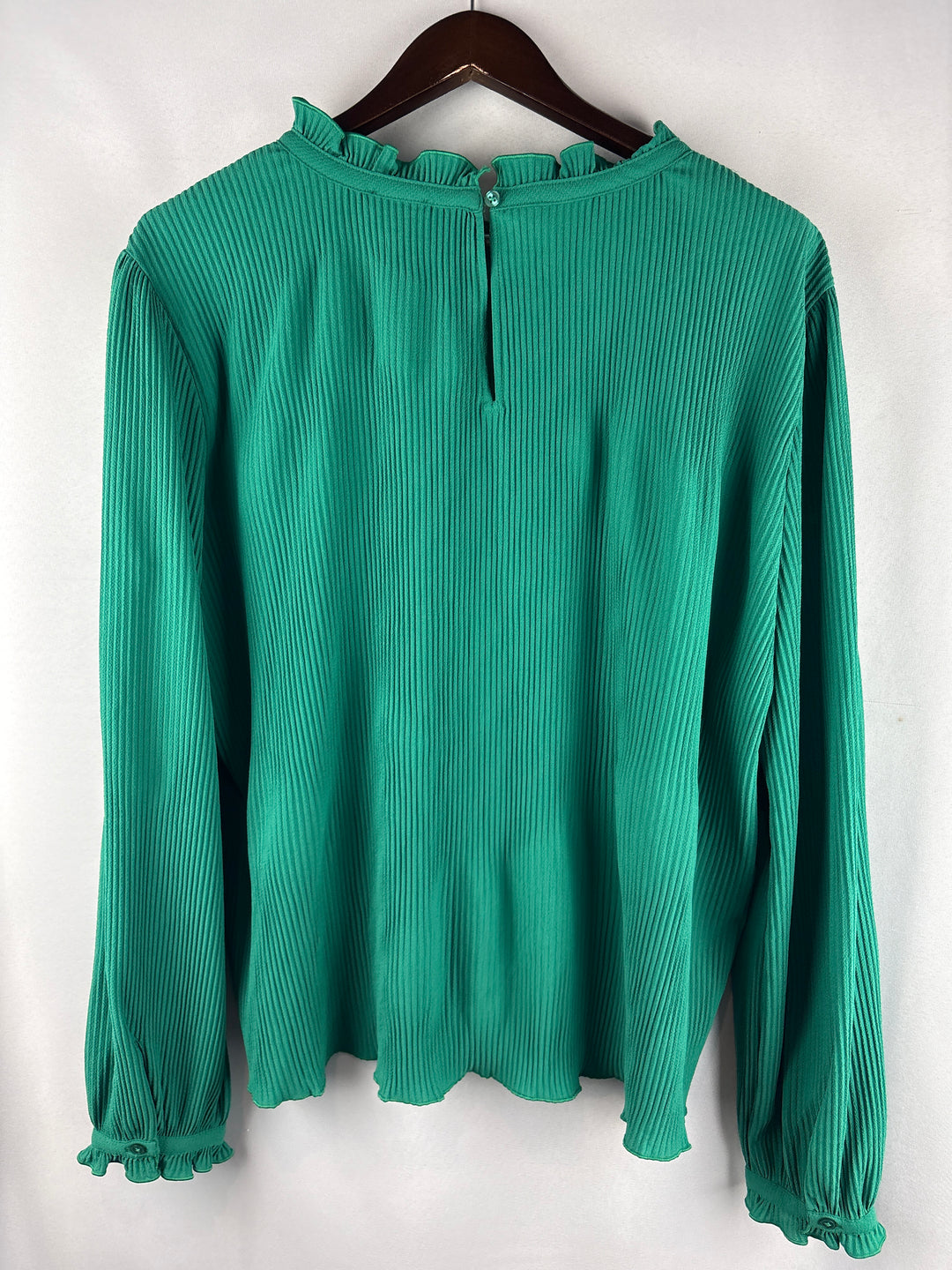 Women’s Ann Taylor XL Kelly Green Long Sleeve Blouse