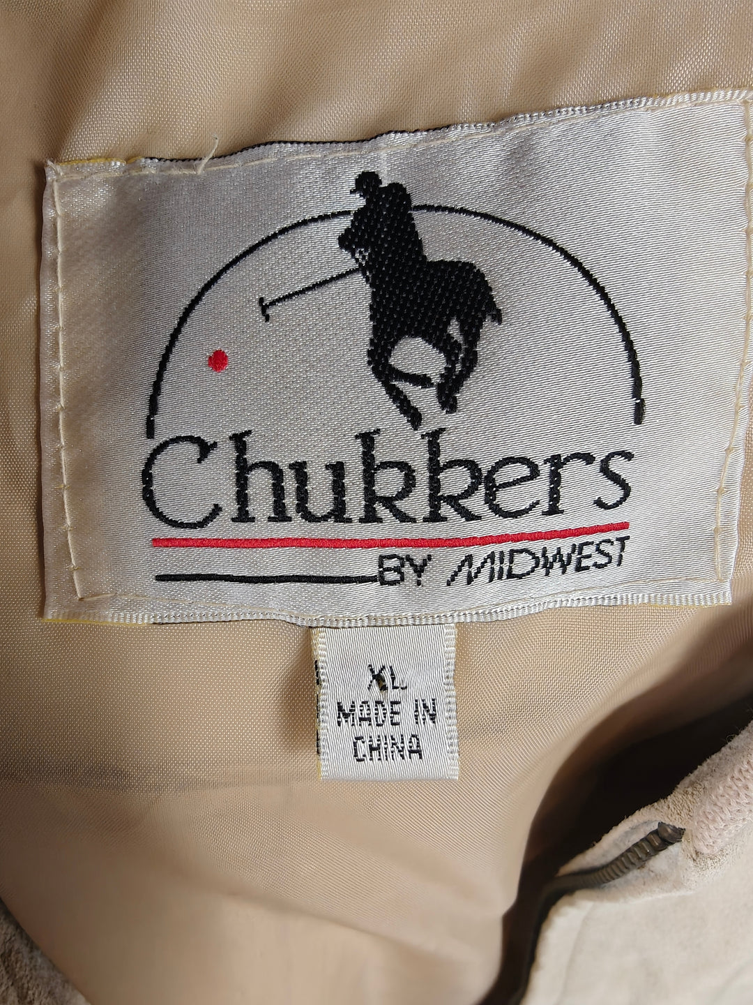 Mens Chukkers By Midwest Suede Leather Bomber Jacket Beige Size XL