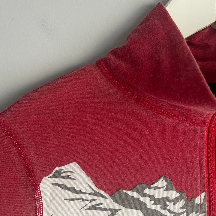 Neve Garmisch Silk Wool Blend Red Creme Quarter Zip Ski Courchevel Baselayer XS
