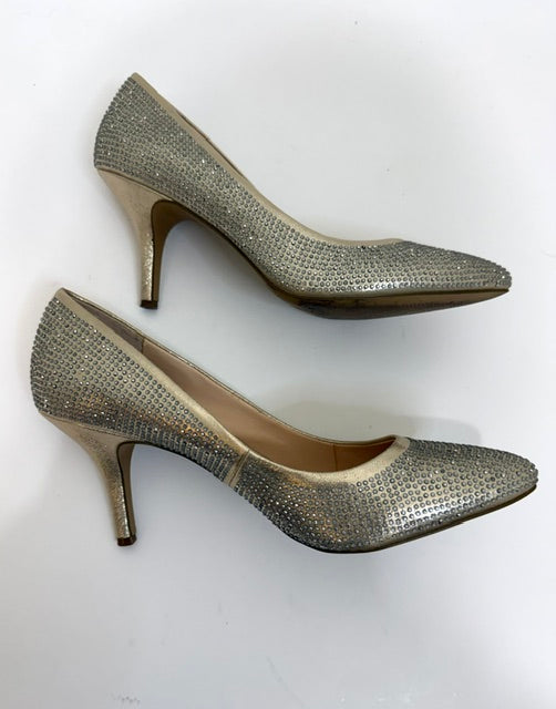 INC Metallic Gold Studded Pumps Heels Sz9.5